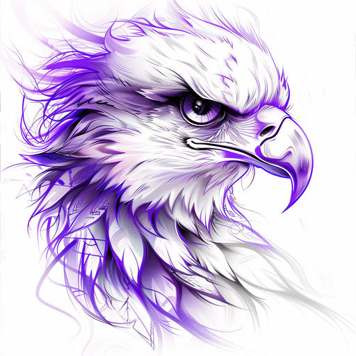 Charming tattoo sketch of a Mexican eagle, clipart style