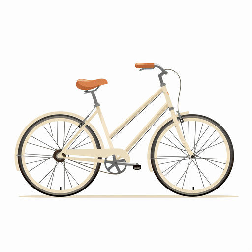Minimalist style bicycle on a white background