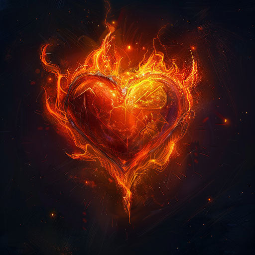 Icon of fiery heart, rotcore style