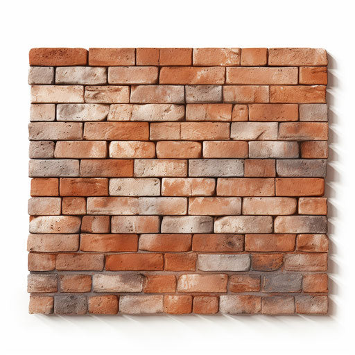 Minimalist style brick wall clipart on white background