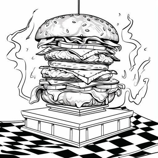 Whimsical burger as winner of food competition