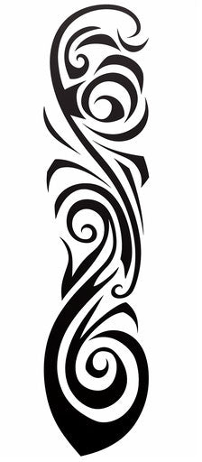 Tribal tattoo for girls, trompe-l'oeil graffiti style