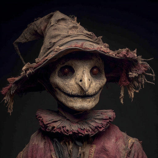 Disturbing Scarecrow with Skeletal Features