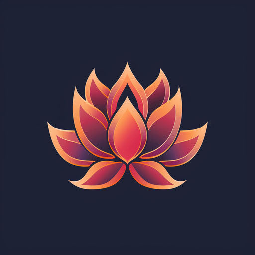 Real lotus logo, purity and enlightenment, space for a name
