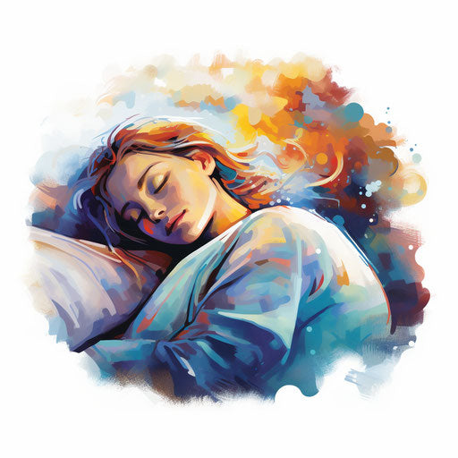 Illustration of sleep in the style of Impressionistic Art