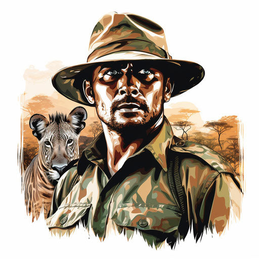 Safari clipart in the style of Chiaroscuro Art