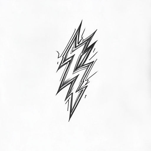 A stunning clipart lightning tattoo for men