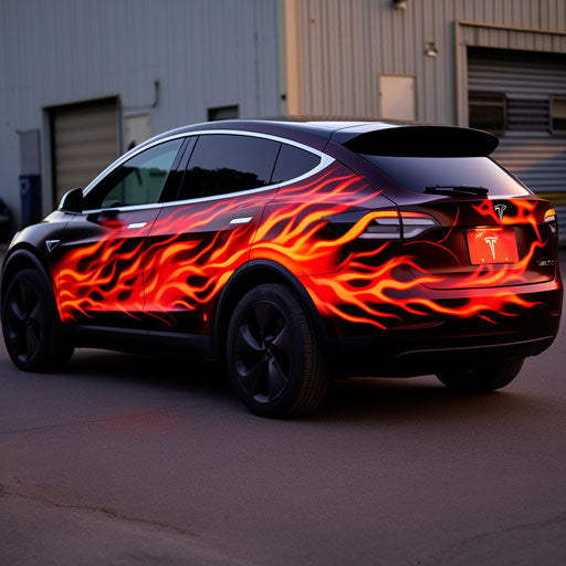Flame decal for Tesla Model Y