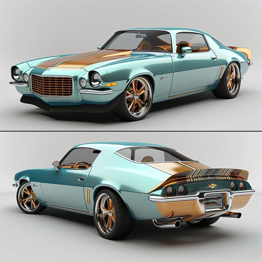 Retro-modern Chevrolet Camaro with two-tone paint job