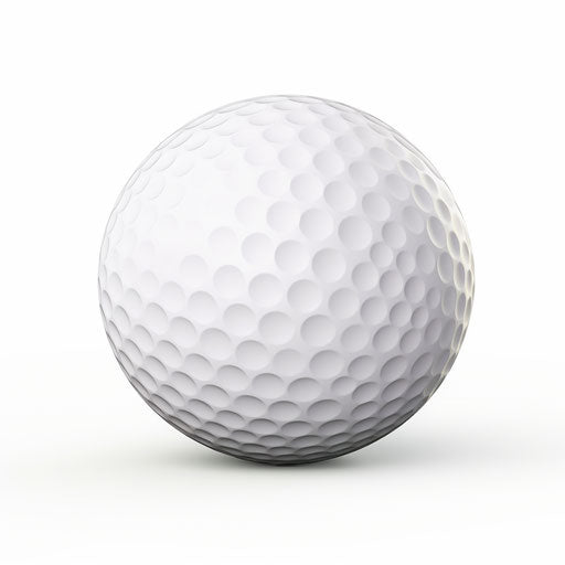 Minimalist-style golf ball clip art on white background