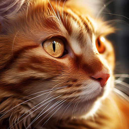 Orange cat closeup of the face