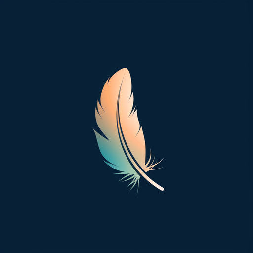 Ultra-realistic feather representing lightness and precision