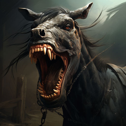 Laughing horse made of cheese