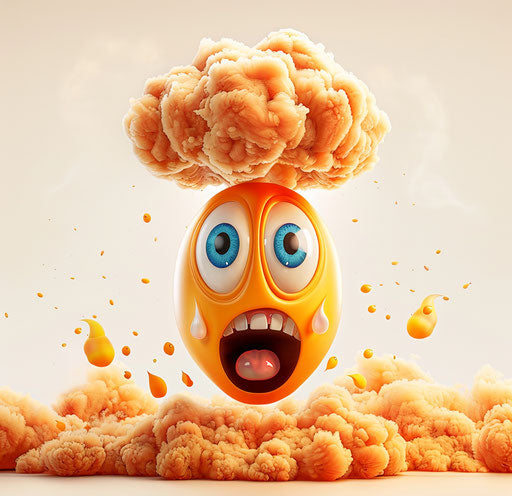Nuclear explosion in cartoon emoji