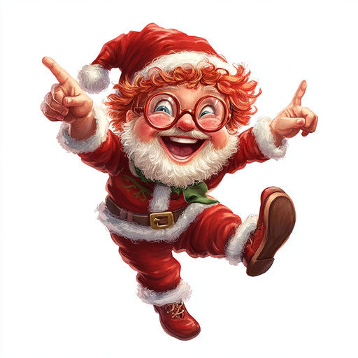 Humorous caricature of a Christmas background with human characteristics