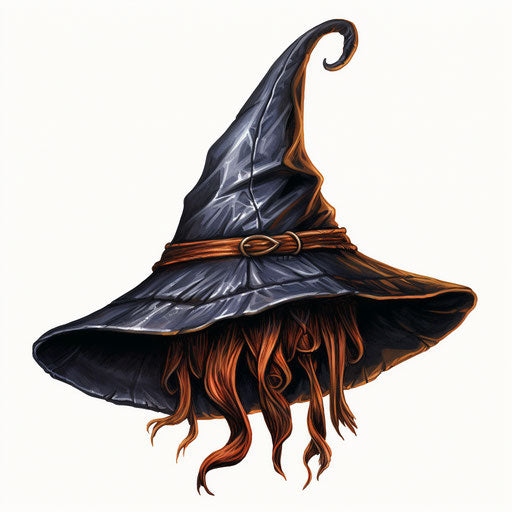 Witch hat in the style of chiaroscuro art