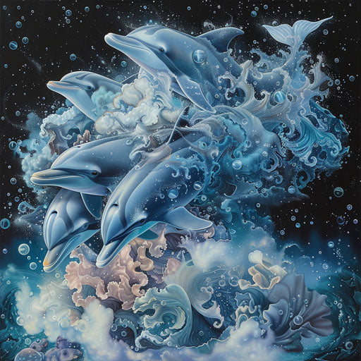 Metamorphosis of dolphins into sea creatures