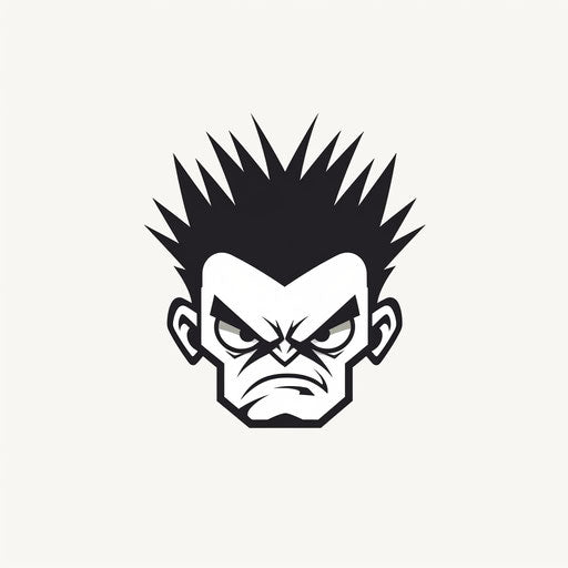 Angry clipart in Minimalist style, on a white background