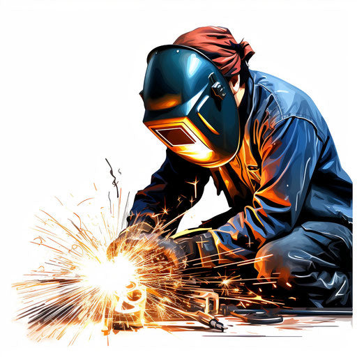 Welding illustration in the style of Chiaroscuro Art