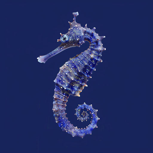 Sea creature on royal blue background