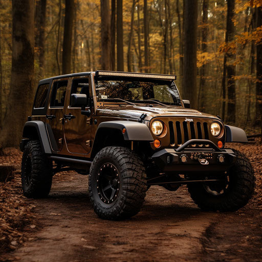 Classic Brown Old Jeep Wrangler