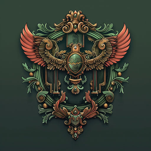 Classic gamers logo with intricate detailing on a deep green background