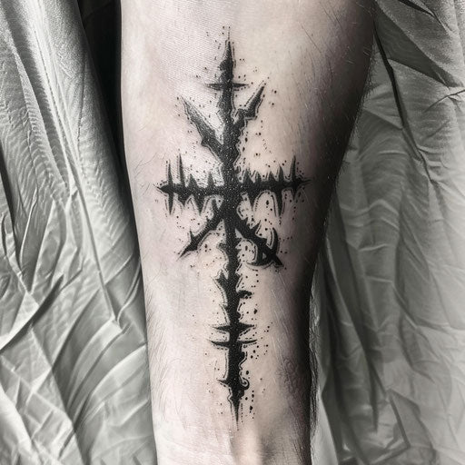 Ancient rune curse mark tattoo