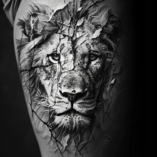 Lion tattoo for men, Ami James style