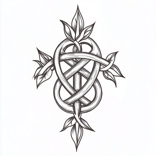 Father tattoo sketch with Celtic knot, symbol of eternal bond