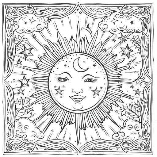 Celestial Play of the Sun and Moon