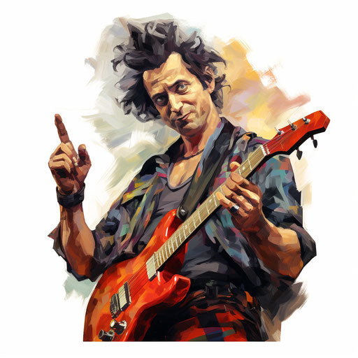 Oil painting style illustration on white background