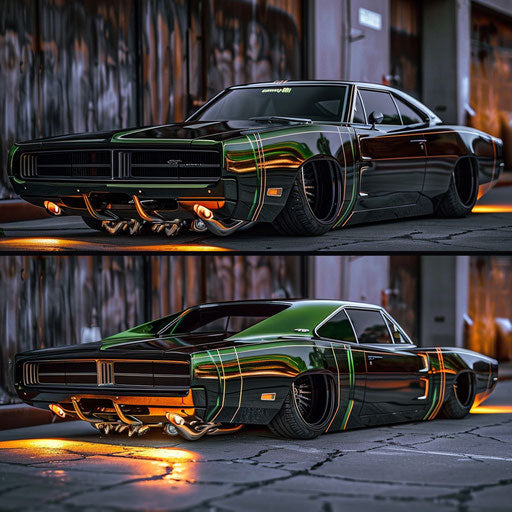 Dodge Charger Hellcat lowrider with hydraulics