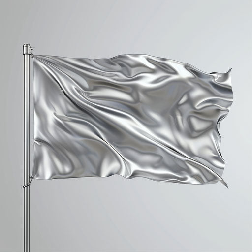 Silver background supports realistic flag clip art