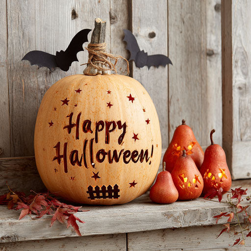 Decorative pumpkin with autumn ambiance