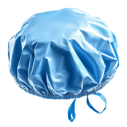Realistic illustration of a shower cap, high resolution, no background, isolated