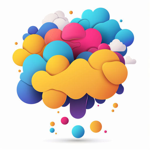 Realistic thought bubble on flat white modern background