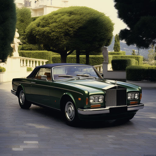 Vintage luxury car with elegant silhouette