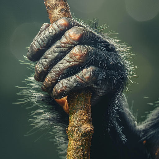 Delicate hands of a spider monkey gripping a branch