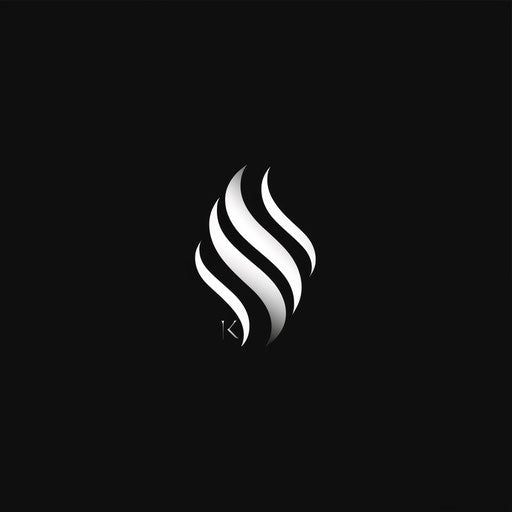 Minimalist logo with black background, clean and elegant design