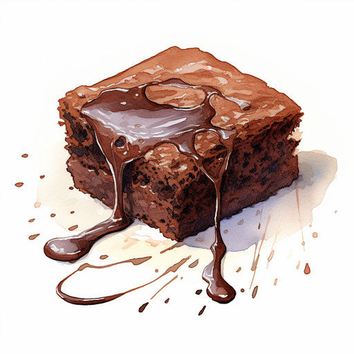 Brownie clipart in the style of Impressionistic Art