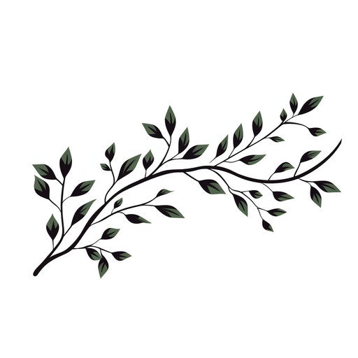 Minimalist style clipart of a branch, on white background