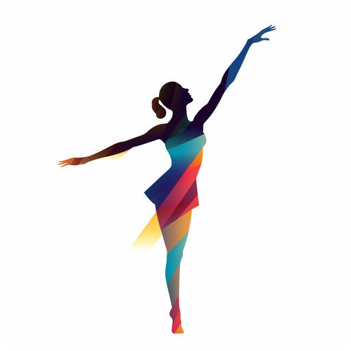 Minimalist gymnastics clipart on white background