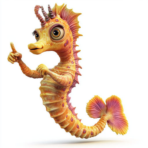 Essential Seahorse Caricature Clipart for Modern Marketing