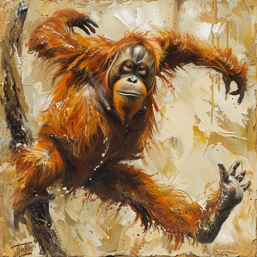 Tapanuli orangutan at play