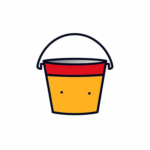 Minimalist bucket clipart on white background