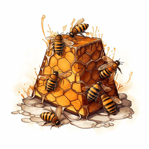 Beehive Illustration in Chiaroscuro Art Style