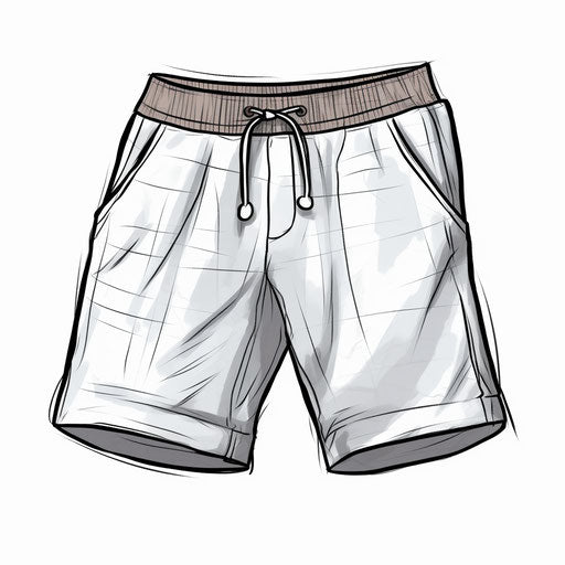 Shorts clipart in Minimalist style, on white background