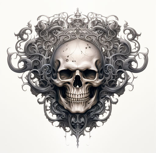 Evil skull of an old gothic cult