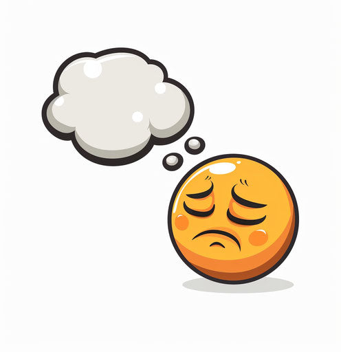 Thinking Emoji with Thought Bubble