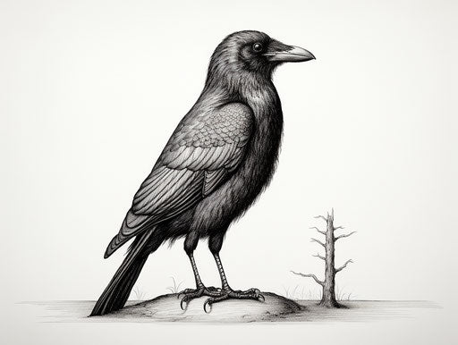 raven among gilded crows, greek myth art print